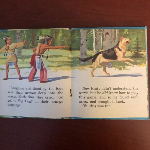 Vintage RINTY AND PALS FOR RUSTY 1957 Whitman Tell A Tale Hardcover Book - Picture 4 of 5